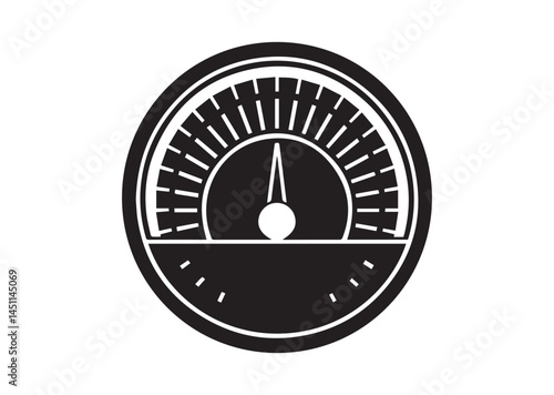 Speedometer icon, Speedometer silhouette vector