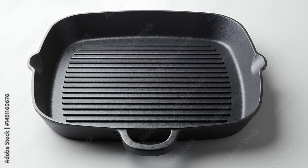 Dark gray ribbed square griddle Dark gray ribbed square griddle
