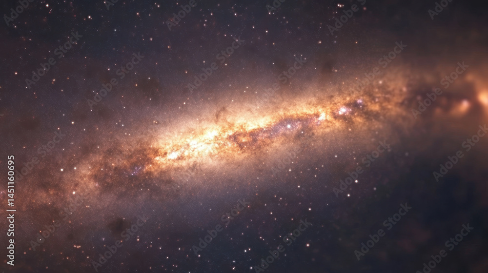Obraz premium Stunning high-resolution image of the Milky Way galaxy with vibrant stars and cosmic dust stretching across the night sky in a captivating celestial display