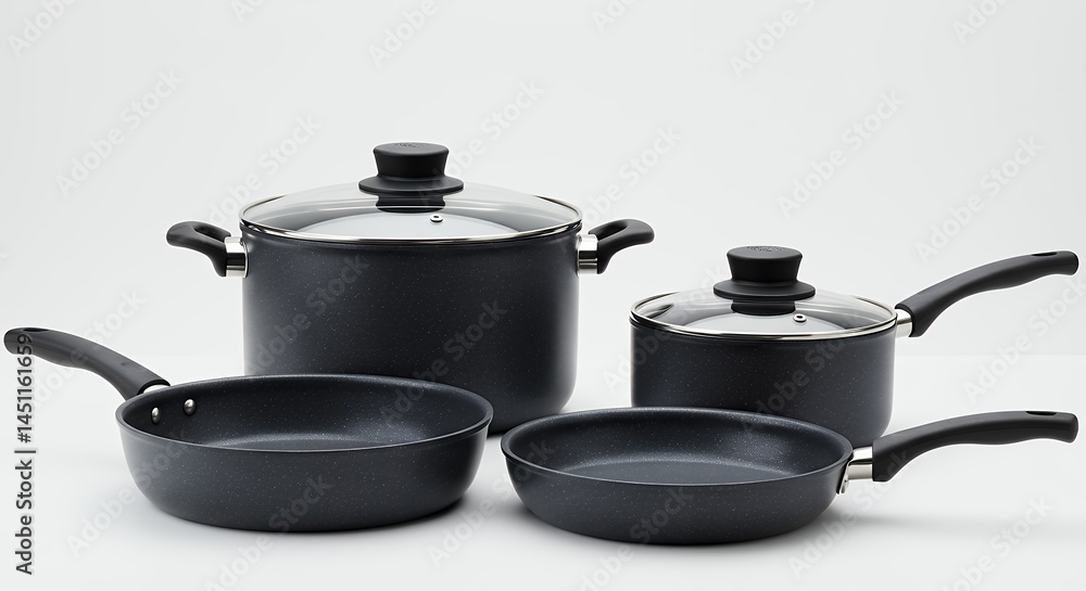 Gray cooking set utensils Gray cooking set utensils