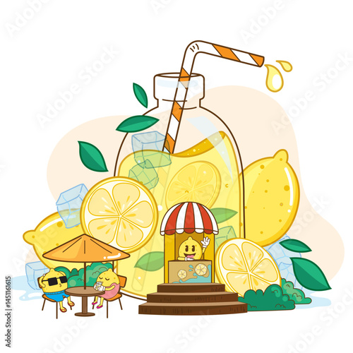 lemon shop illustration
