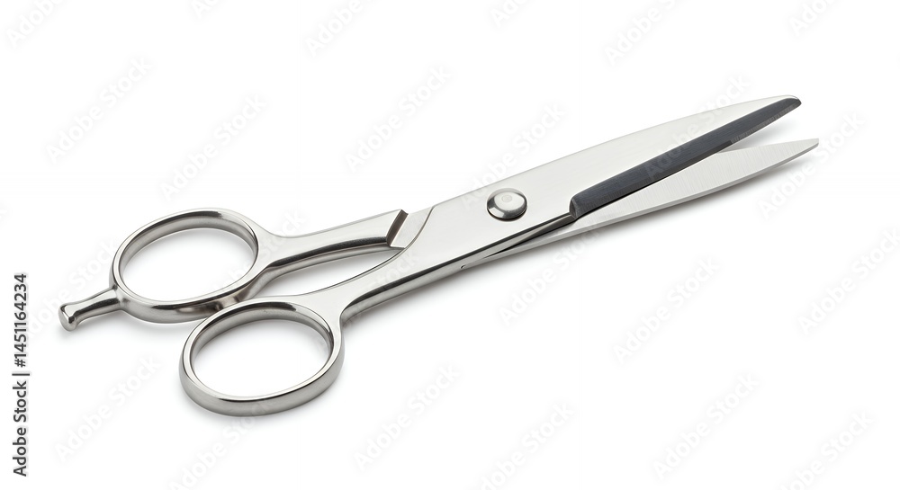 Obraz premium Metal scissors isolated against white background