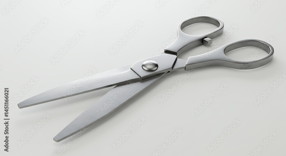 Silver kitchen shears close up Silver kitchen shears close up