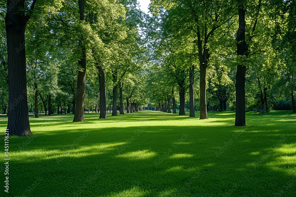 Sun-Drenched Lawn of Trees: A Verdant Oasis Inviting Serenity and Peaceful Reflection Sun-Drenched Lawn of Trees: A Verdant Oasis Inviting Serenity and Peaceful Reflection