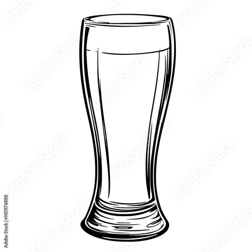 Stylish Pilsner Glass Illustration