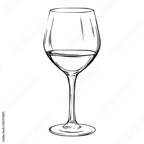 Elegant Wine Glass Illustration