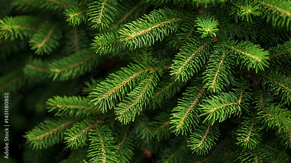 Lush Evergreen Coniferous Branches: A Detailed Close-Up of Vibrant Green Needles Lush Evergreen Coniferous Branches: A Detailed Close-Up of Vibrant Green Needles