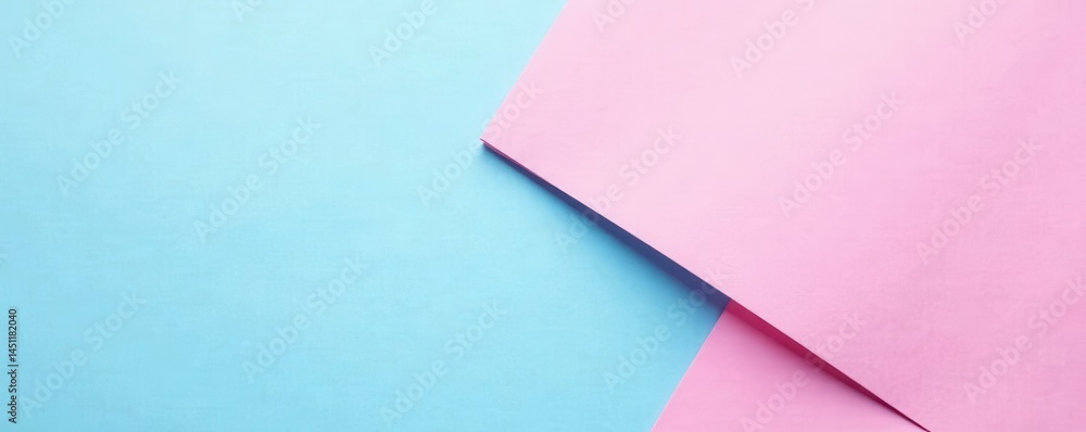 Pastel pink and light blue overlapping paper sheets create a soft, textured background , muted, card Pastel pink and light blue overlapping paper sheets create a soft, textured background , muted, card