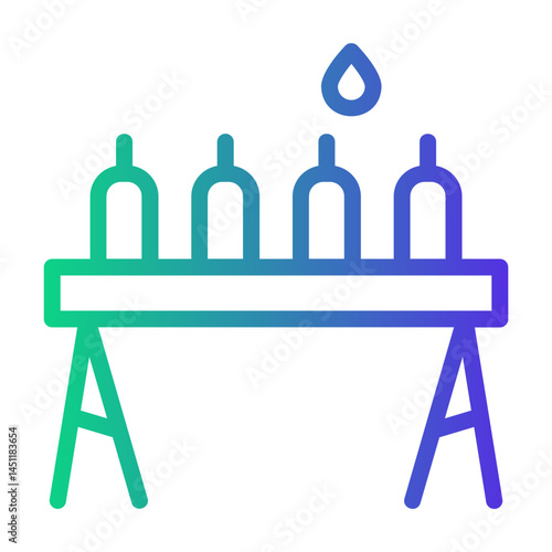 water table Line Gradient Icon