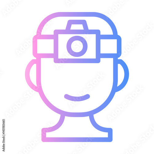 camera Line Gradient Icon