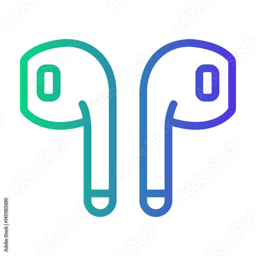 earbuds Line Gradient Icon