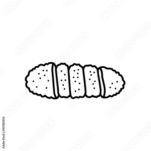Katsu Breaded Pork Cutlet in Minimalist Style  