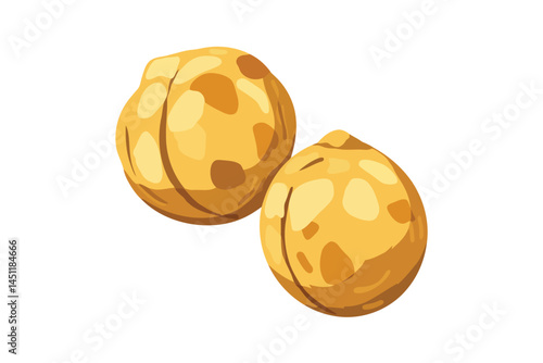 Chickpeas yellow fresh white isolated