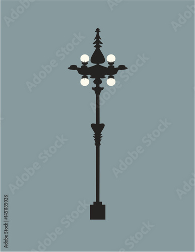 old fashioned street lamp, lamp, bright, light, street, lantern, sky, pole, post, lamppost, streetlight, metal, electric, object, city, old,  electricity, architecture, antique, bulb, design, vintage,