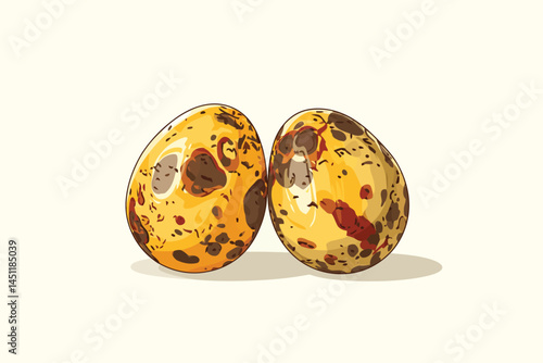 quail eggs group nutritious isolated
