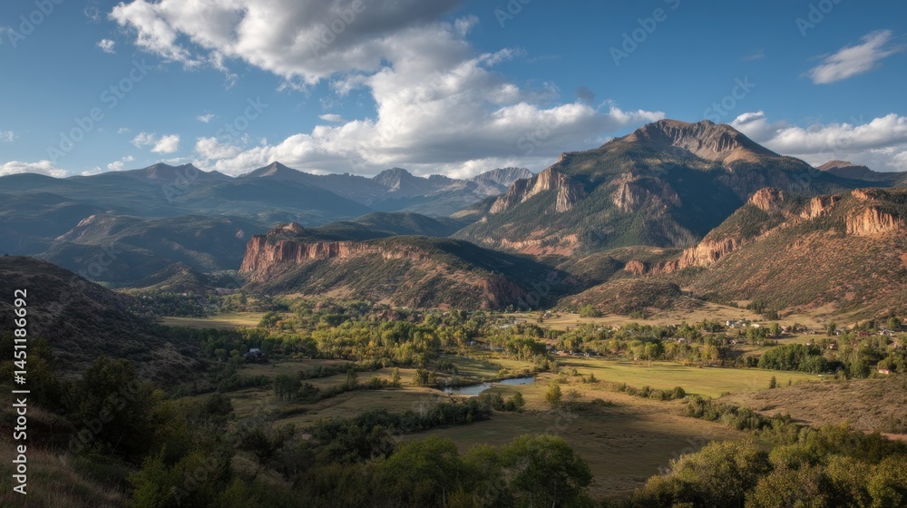 Fototapeta premium Mountain Valley Landscape