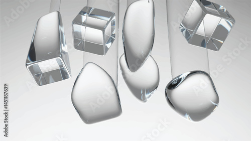 Crystal Glass Shapes eps background