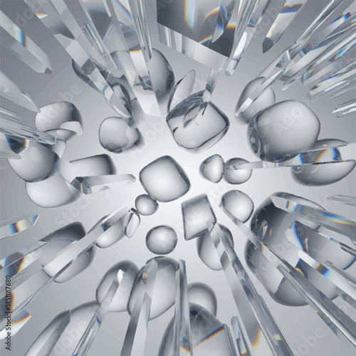 Crystal Glass Shapes eps background