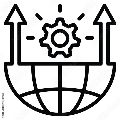 Emerging Business icon line vector illustration