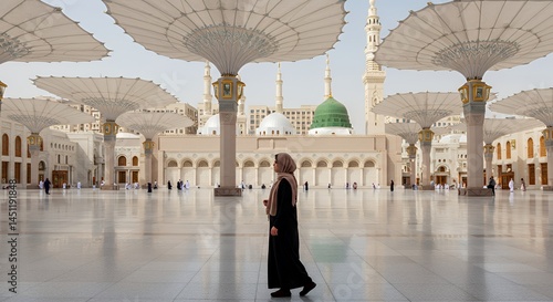 Wallpaper Mural Serene Stroll at the Prophet's Mosque, Medina Torontodigital.ca