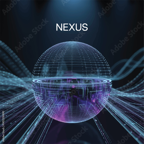 futuristic grid lines eps background