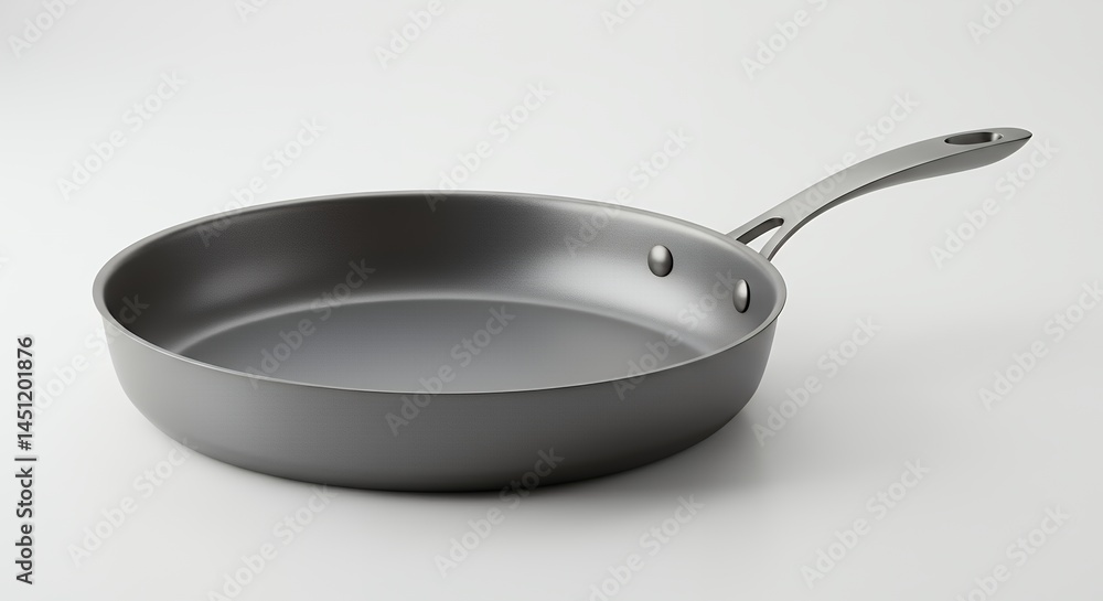 Gray round frying pan studio shot Gray round frying pan studio shot