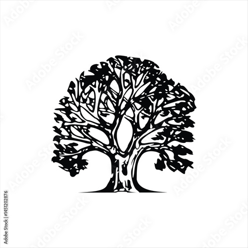 Oak tree icon design vector template