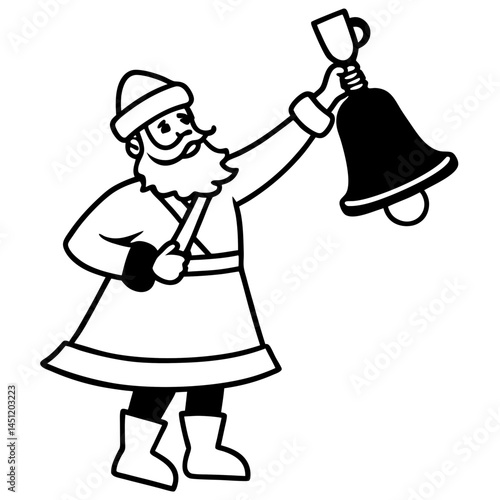 Minimal Salvation Army Santa Vector on White