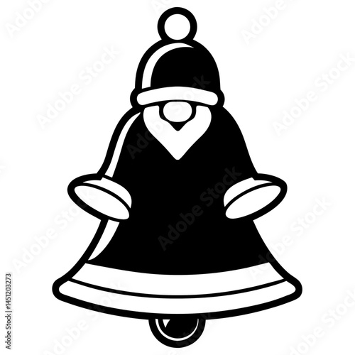 Minimal Salvation Army Santa Vector on White