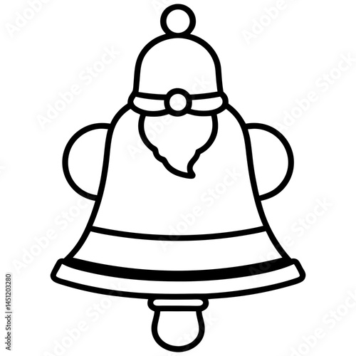 Minimal Salvation Army Santa Vector on White