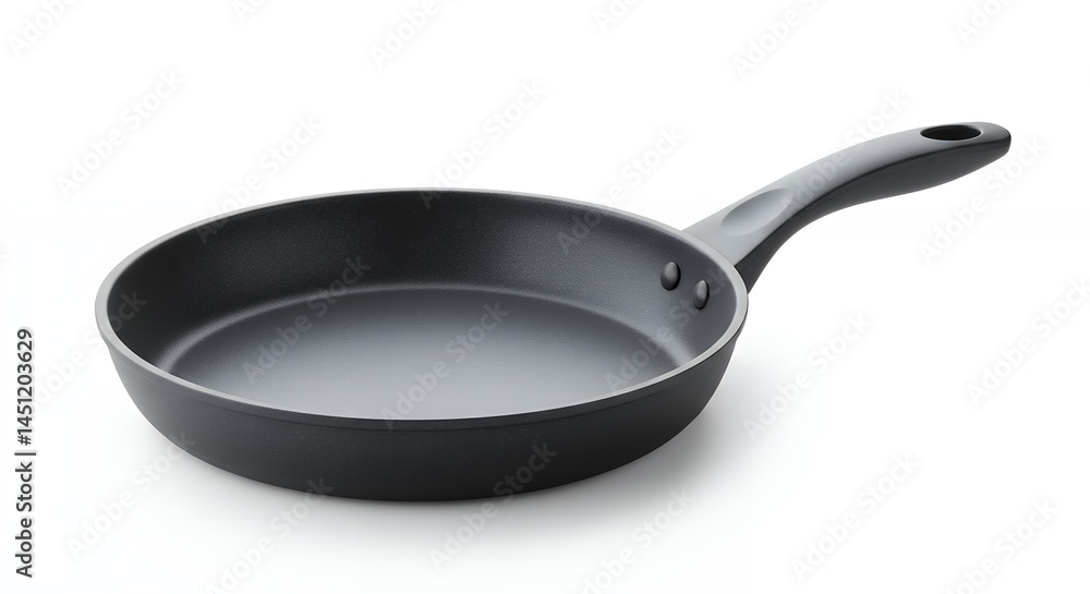 Modern gray frying pan isolated Modern gray frying pan isolated
