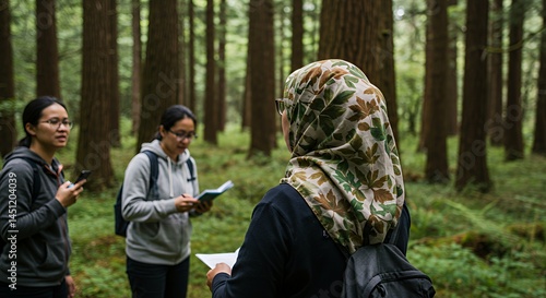 Wallpaper Mural Forest Exploration: Women Researchers Studying Nature Torontodigital.ca