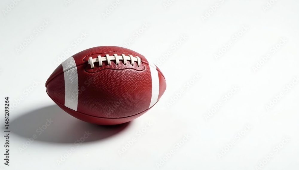 American football with shadow on white background , design, white background American football with shadow on white background , design, white background