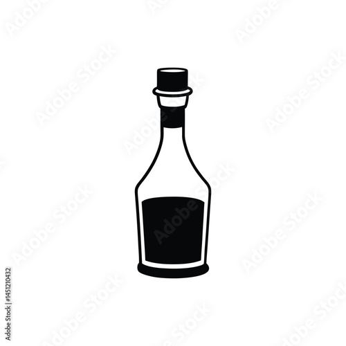  Long oil jar silhouette vector illustration