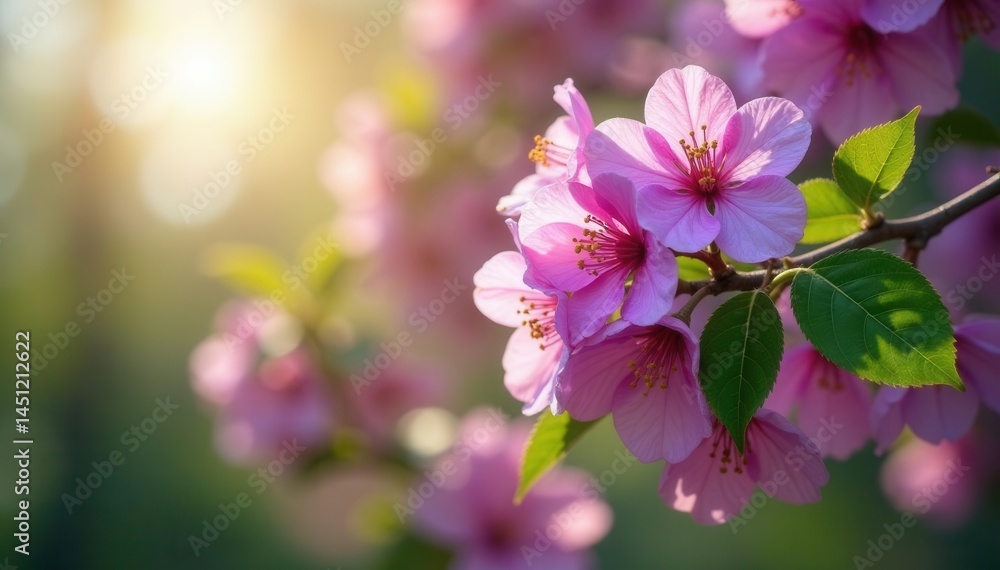 Vibrant purple blossoms on a tree, sunlight dappled leaves , vibrant, garden, royalty free Vibrant purple blossoms on a tree, sunlight dappled leaves , vibrant, garden, royalty free