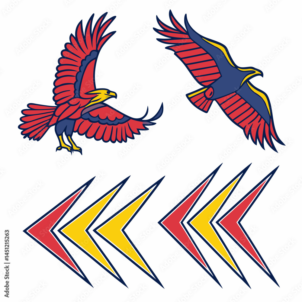 Obraz premium Abstract Triangle Designs With Baseball Player Illustration On White Background