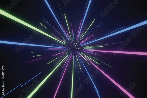 Neon Light Explosion eps background