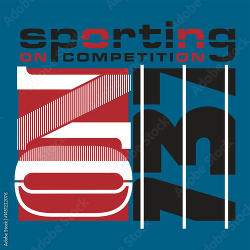 Energetic vector typography design inspired by sporting competition, featuring powerful slogans and motivational words that represent the drive, determination, and spirit of competition, pushing athle