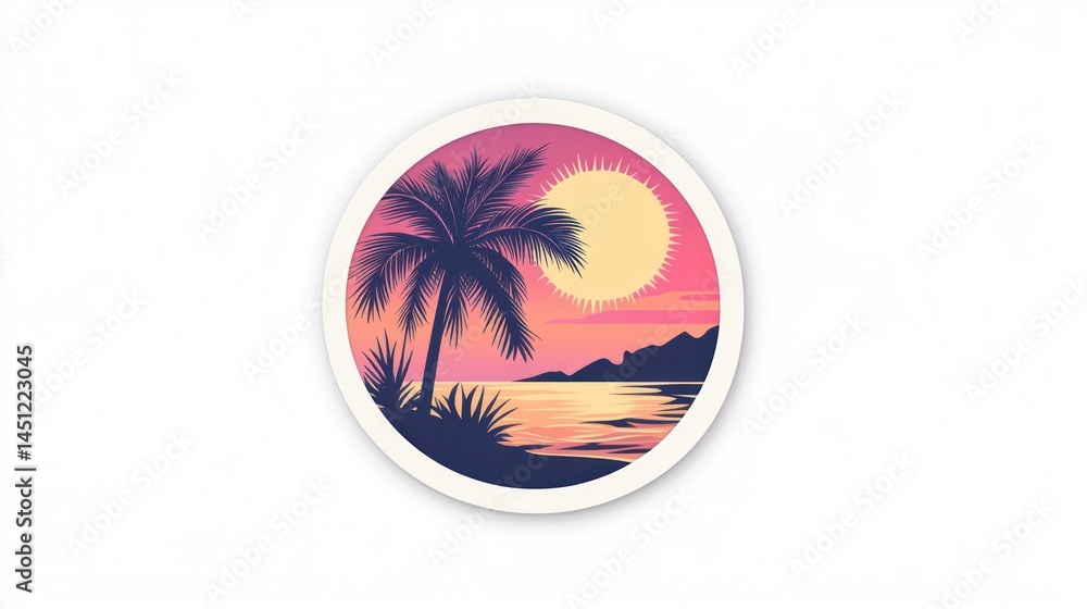 Sunset Beach Scene Graphic Design (2) Sunset Beach Scene Graphic Design (2)