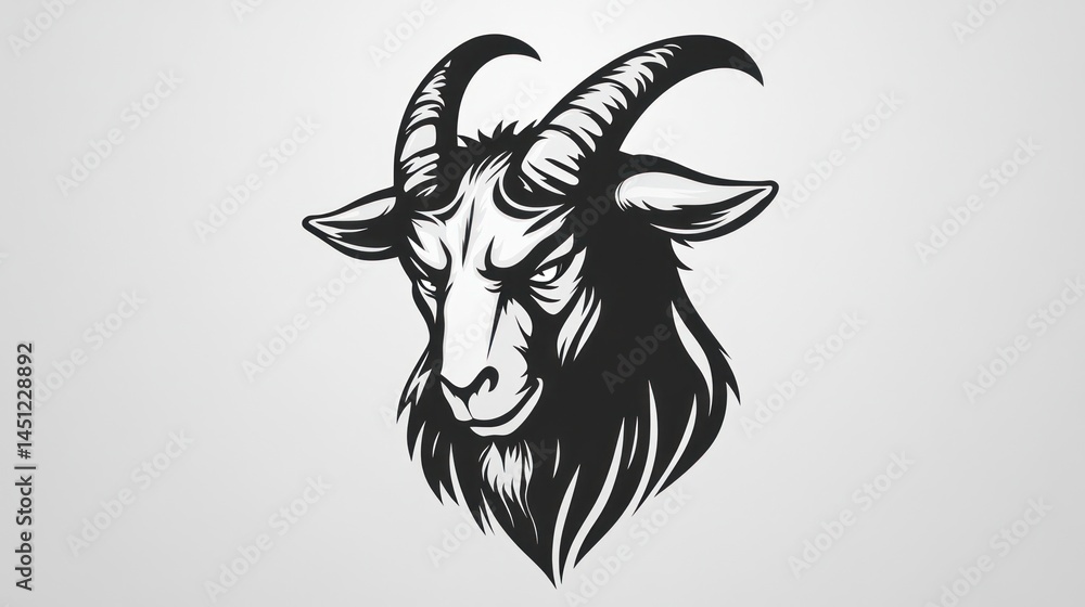Fototapeta premium Goat head graphic design