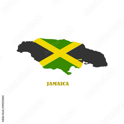jamaica country map icon