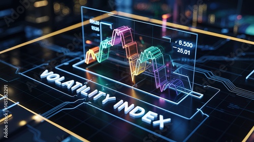 Volatility Index Displayed on Futuristic Transparent Screen with
