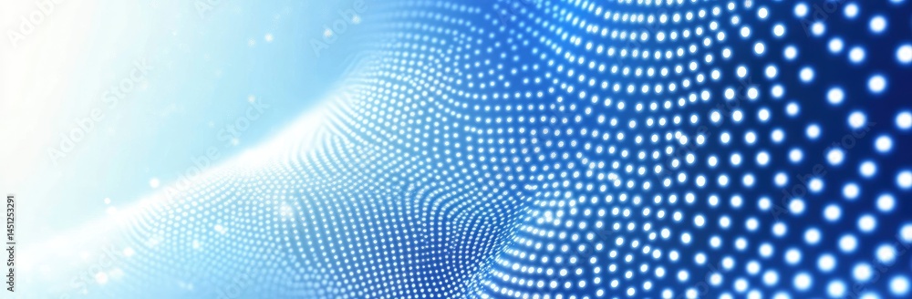 Abstract Blue Dotted Wave: Serene Digital Art Abstract Blue Dotted Wave: Serene Digital Art