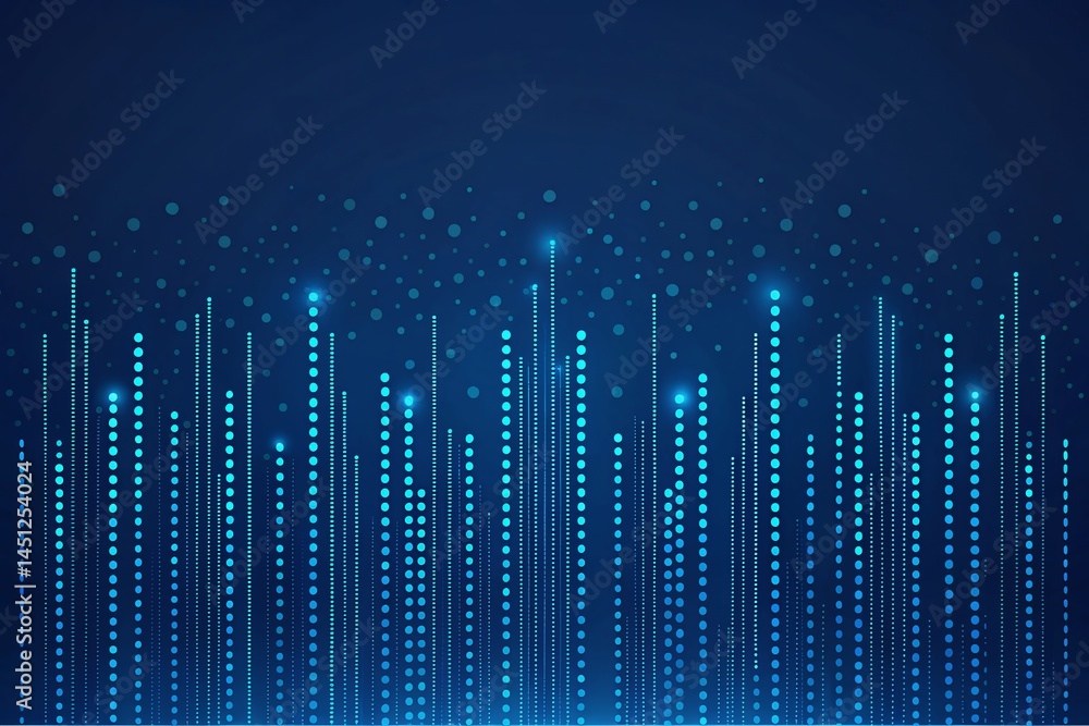 Fototapeta premium Abstract Blue Digital Cityscape Background High-Resolution Stock Photo