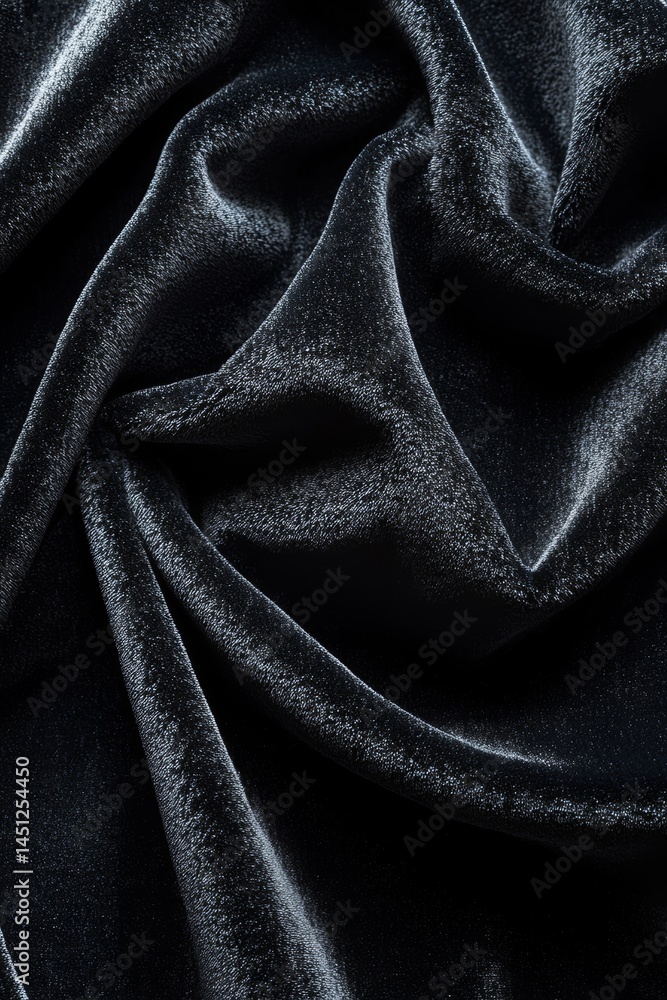 Fototapeta premium smooth black velvet texture rich and luxurious soft lighting reflections perfect for high-end product shots