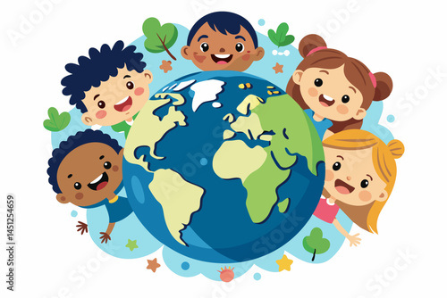 Perfect for greeting cards, posters, social media, and marketing materials, this design captures the joy of friendship with colorful, happy characters and heartwarming elements. Ideal for use in campa