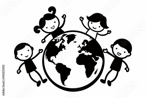 Celebrate the spirit of togetherness with this vibrant illustration dedicated to *International Friendship Day*. Perfect for greeting cards, posters, social media, and marketing materials, this design