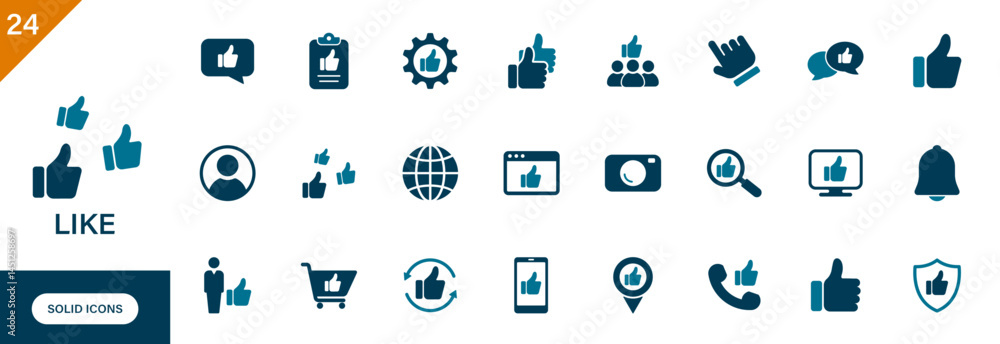 Like icon. Containing thumbs up, approval, favorite, social media, device, validation, voting.
