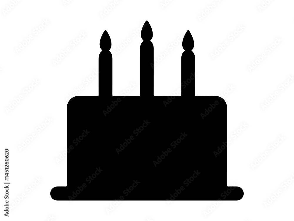 Fototapeta premium Silhouette of Cake