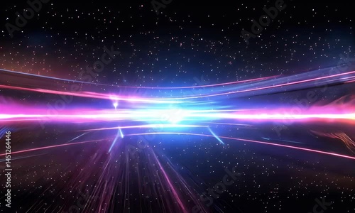 Wallpaper Mural Dynamic Light and Color Patterns Creating an Ethereal Space Scene with Vibrant Motion Effects Torontodigital.ca